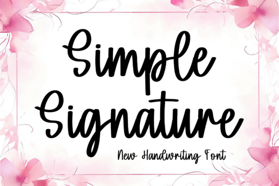 Simple Signature Font